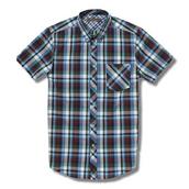 View Item Ben Sherman Union Fit Mod S/S Button Down Check Shirt Neon Blue